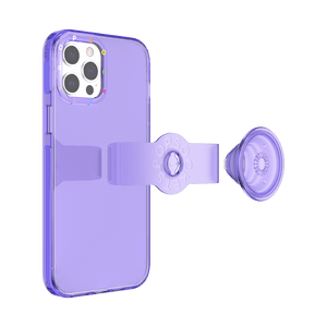 Morado • iPhone 12 ProMax con Slide Grip, PopSockets