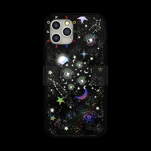 Galaxia • iPhone 12 o 12 Pro con Slide Grip, PopSockets