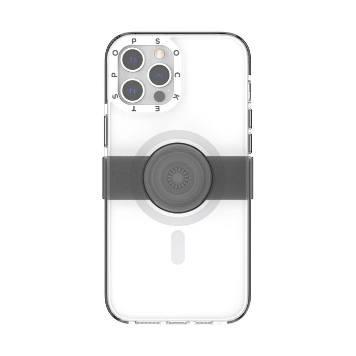 Blanco • iPhone 12 ProMax MagSafe® con Slide Grip, PopSockets