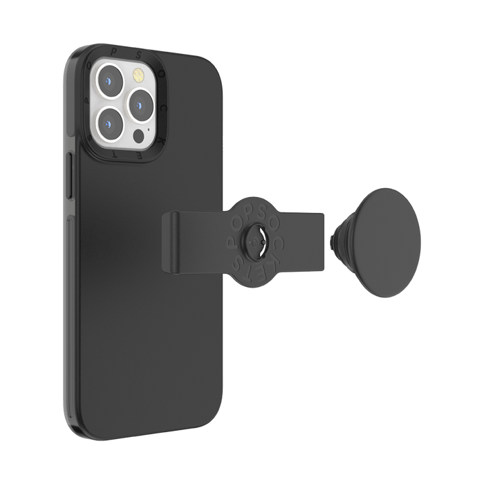 Negro • iPhone 13 ProMax con Slide Grip, PopSockets