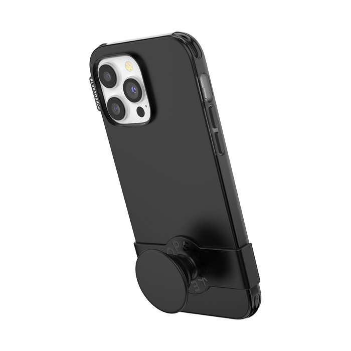 Negro Mate • iPhone 14 ProMax con Slide Grip, PopSockets
