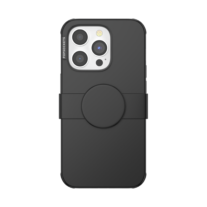 Negro Mate • iPhone 14 Pro con Slide Grip, PopSockets