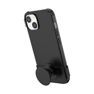 Negro Mate • iPhone 14 con Slide Grip, PopSockets