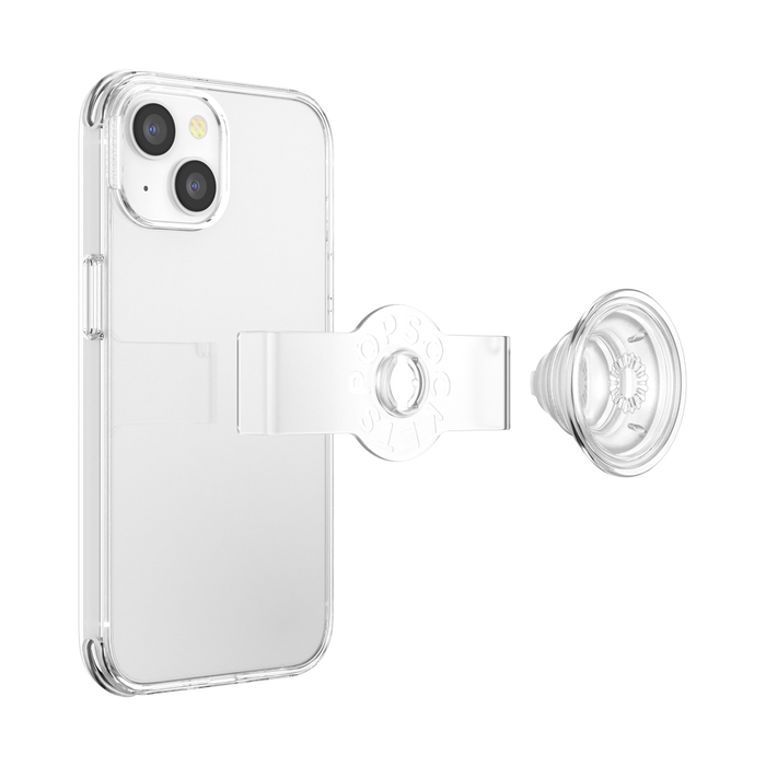 Transparente • iPhone 14 con Slide Grip, PopSockets