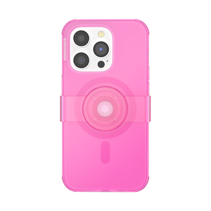 Rosa Neón • iPhone 14 Pro MagSafe® con Slide Grip, PopSockets