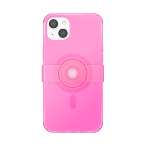 Rosa Neón • iPhone 14 Plus MagSafe® con Slide Grip, PopSockets