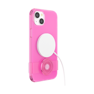 Rosa Neón • iPhone 14 Plus MagSafe® con Slide Grip, PopSockets