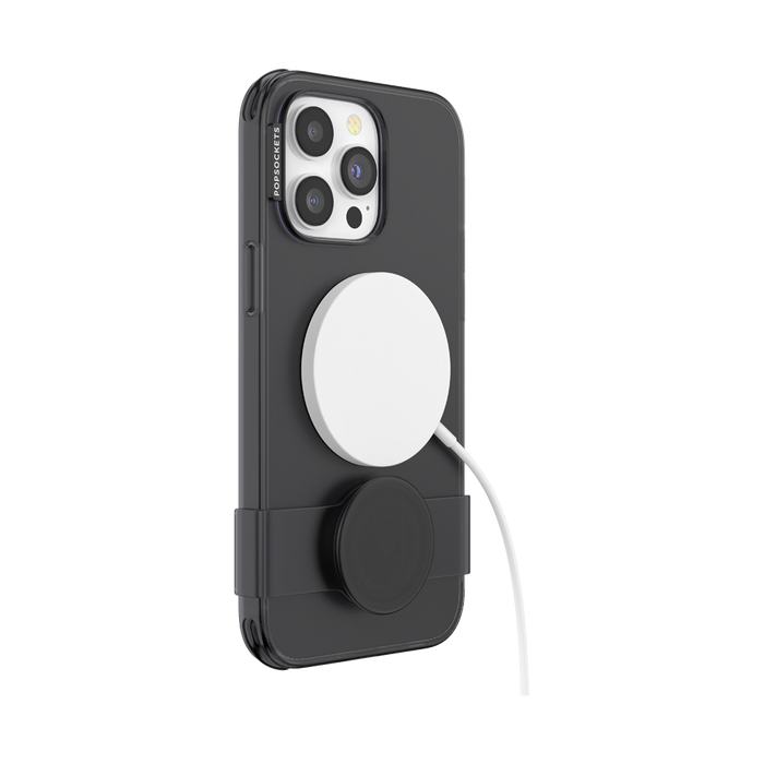 Negro Translúcido • iPhone 14 ProMax MagSafe® con Slide Grip, PopSockets