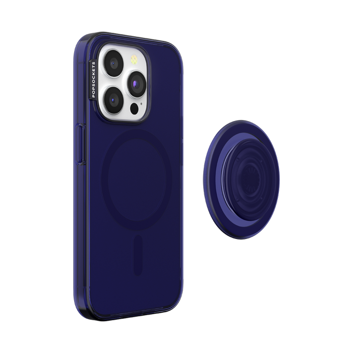 Azul Naval • iPhone 15 Pro con MagSafe® Grip, PopSockets