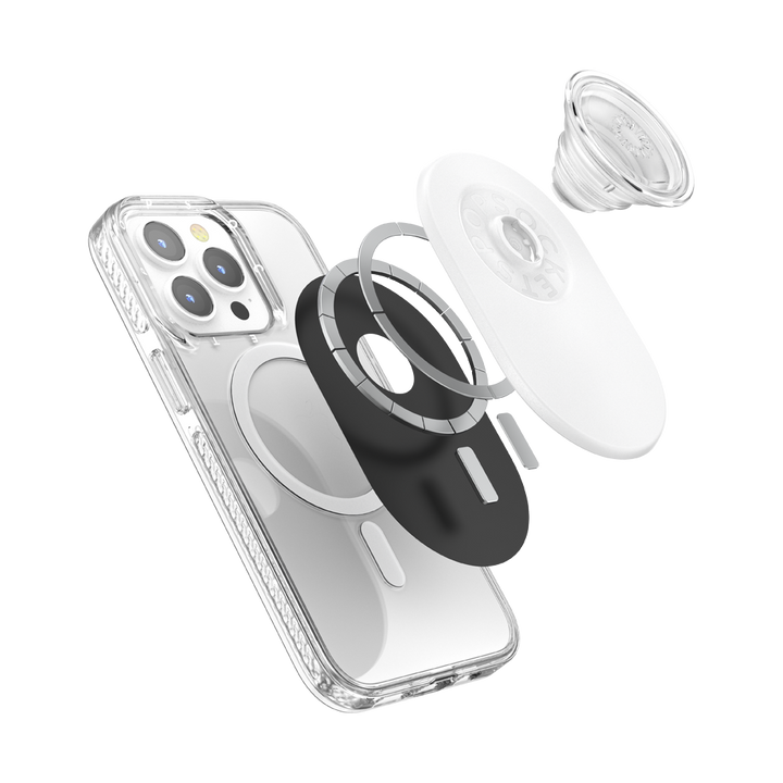 Grip MagSafe® Ovalo - Blanco & Transparente