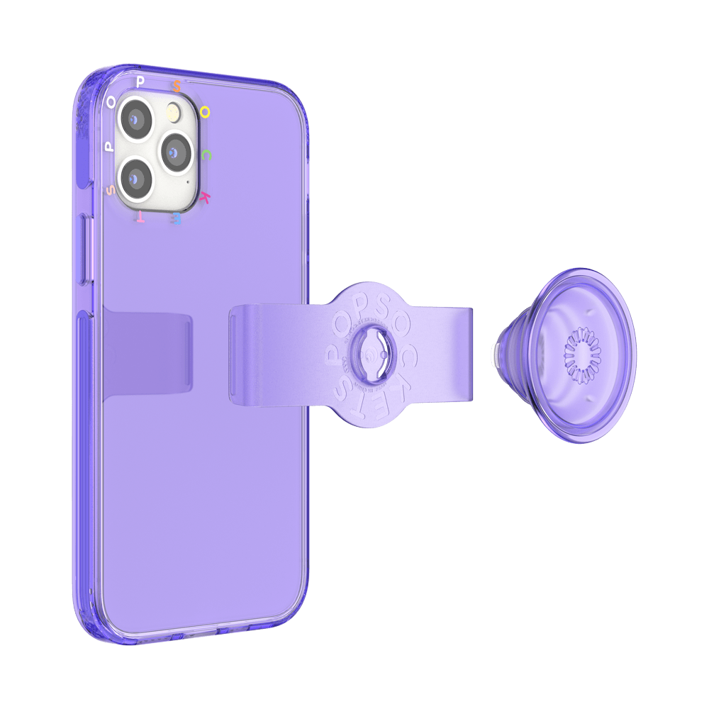 Morado • iPhone 12 o 12 Pro con Slide Grip