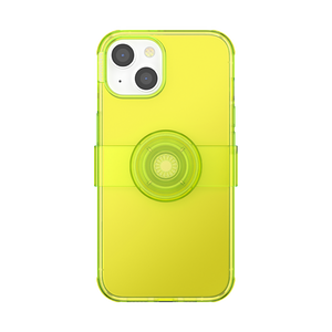 Limón Neón • iPhone 14 con Slide Grip, PopSockets