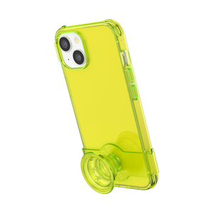 Limón Neón • iPhone 14 con Slide Grip, PopSockets