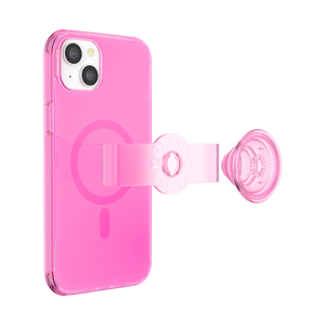 Rosa Neón • iPhone 14 Plus MagSafe® con Slide Grip, PopSockets