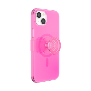 Rosa Neón • iPhone 14 Plus MagSafe® con Slide Grip, PopSockets