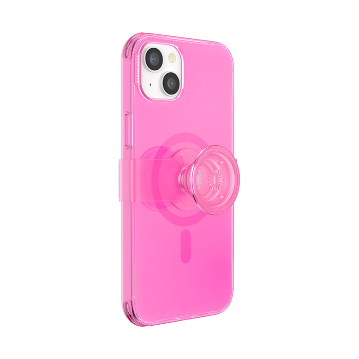 Rosa Neón • iPhone 14 Plus MagSafe® con Slide Grip, PopSockets