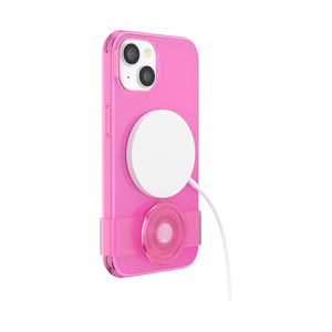 Rosa Neón • iPhone 14 MagSafe® con Slide Grip, PopSockets