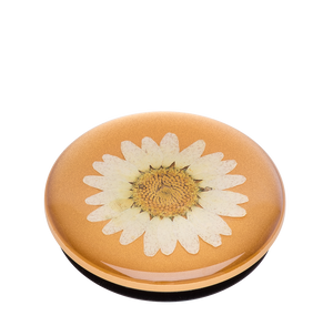 Flor Real en Resina Amarilla, PopSockets