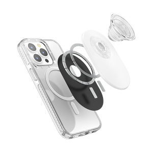 MagSafe Ovalo - Blanco & Transparente, PopSockets